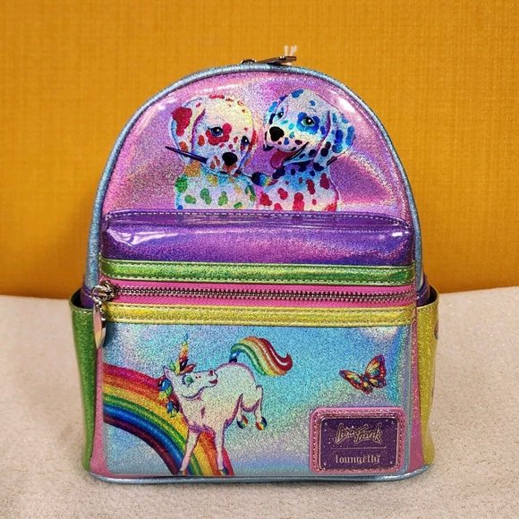 Loungefly | Bags | Loungefly Lisa Frank Color Block Holographic Glitter ...